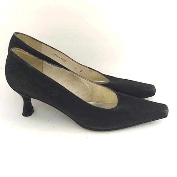 STUART WEITZMAN | Women's Satin Pumps Heels Black Size 6 - Picture 1 of 8